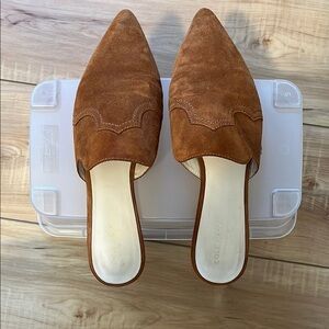 Brown Suede Women's Mules (Cole Haan Hadley Mule)